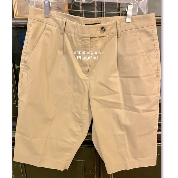 Theory Bermuda Cotton Chino Shorts Women Size 10 - Picture 3 of 14